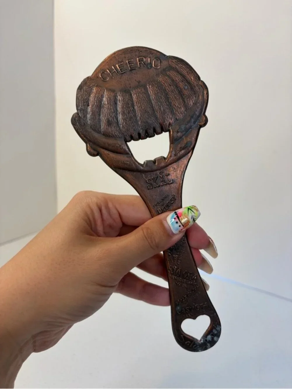 Vintage Cheerio European Bottle Opener Antique Clown Face Scandinavian Bar Decor